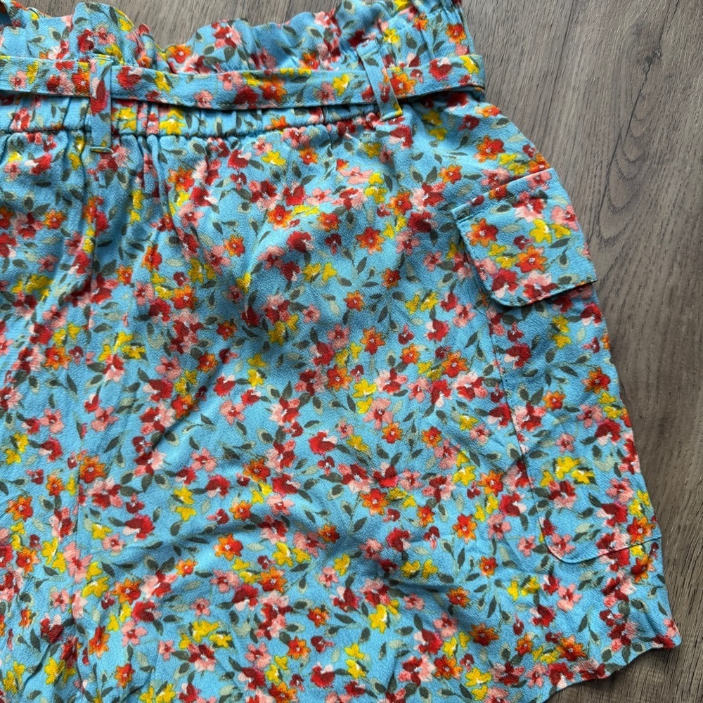 LOFT High Waist Floral Women's Shorts - Blue and Red - Size Extra Small XS - Picture 12 of 12